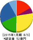 トリケミカル研究所 貸借対照表 2015年1月期 トリケミカル研究所 貸借対照表 2015年1月期