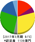 IJTテクノロジーホールディングス 貸借対照表 2017年3月期 IJTテクノロジーホールディングス 貸借対照表 2017年3月期
