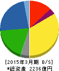 不二製油グループ本社 貸借対照表 2015年3月期 不二製油グループ本社 貸借対照表 2015年3月期