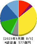 藤倉化成 貸借対照表 2023年9月期