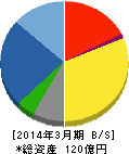 ミューチュアル 貸借対照表 2014年3月期 ミューチュアル 貸借対照表 2014年3月期