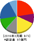 東京自働機械製作所 貸借対照表 2016年3月期 東京自働機械製作所 貸借対照表 2016年3月期