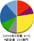 長大 貸借対照表 2016年9月期 長大 貸借対照表 2016年9月期