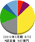 日本デジタル研究所 貸借対照表 2012年3月期