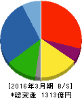 東洋建設 貸借対照表 2016年3月期 東洋建設 貸借対照表 2016年3月期