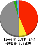 日本興亜損害保険 貸借対照表 2008年12月期