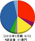 日建工学 貸借対照表 2016年3月期 日建工学 貸借対照表 2016年3月期