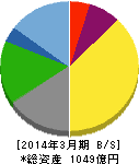 日本デジタル研究所 貸借対照表 2014年3月期