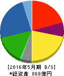 住江織物 貸借対照表 2016年5月期 住江織物 貸借対照表 2016年5月期