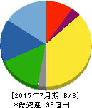 サムコ 貸借対照表 2015年7月期 サムコ 貸借対照表 2015年7月期