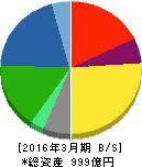 モリタホールディングス 貸借対照表 2016年3月期 モリタホールディングス 貸借対照表 2016年3月期