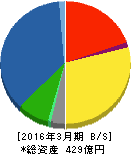丸藤シートパイル 貸借対照表 2016年3月期 丸藤シートパイル 貸借対照表 2016年3月期