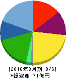 多摩川ホールディングス 貸借対照表 2016年3月期 多摩川ホールディングス 貸借対照表 2016年3月期