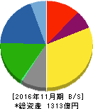 日本毛織 貸借対照表 2016年11月期 日本毛織 貸借対照表 2016年11月期