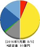 日本プロセス 貸借対照表 2016年5月期 日本プロセス 貸借対照表 2016年5月期