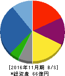 サンケイ化学 貸借対照表 2016年11月期 サンケイ化学 貸借対照表 2016年11月期