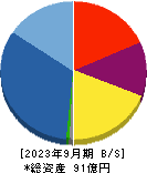 日本和装ホールディングス 貸借対照表 2023年9月期