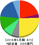 日本工営 貸借対照表 2016年6月期 日本工営 貸借対照表 2016年6月期