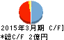 テクノマセマティカル キャッシュフロー計算書 2015年3月期 テクノマセマティカル キャッシュフロー計算書 2015年3月期