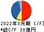 ジャパンフーズ キャッシュフロー計算書 2022年3月期