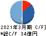 ヤマノホールディングス キャッシュフロー計算書 2021年3月期