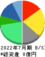 売れるネット広告社グループ 貸借対照表 2022年7月期 売れるネット広告社グループ 貸借対照表 2022年7月期