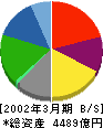 伊勢丹 貸借対照表 2002年3月期