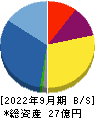 メディアリンクス 貸借対照表 2022年9月期