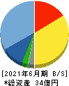 アクモス 貸借対照表 2021年6月期