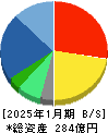 ポールトゥウィンホールディングス 貸借対照表 2025年1月期 ポールトゥウィンホールディングス 貸借対照表 2025年1月期