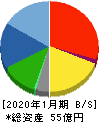 OSGコーポレーション 貸借対照表 2020年1月期 OSGコーポレーション 貸借対照表 2020年1月期
