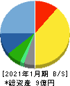 ピースリー 貸借対照表 2021年1月期 ピースリー 貸借対照表 2021年1月期