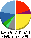 円谷フィールズホールディングス 貸借対照表 2019年3月期