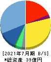 SYSホールディングス 貸借対照表 2021年7月期 SYSホールディングス 貸借対照表 2021年7月期