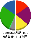 日本製紙グループ本社 貸借対照表 2009年3月期
