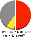 川上塗料 損益計算書 2021年11月期 川上塗料 損益計算書 2021年11月期