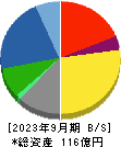 川辺 貸借対照表 2023年9月期