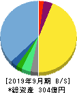 ＰＫＳＨＡ　Ｔｅｃｈｎｏｌｏｇｙ 貸借対照表 2019年9月期