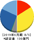 テー・オー・ダブリュー 貸借対照表 2019年6月期