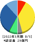 ユビキタスAI 貸借対照表 2022年3月期 ユビキタスAI 貸借対照表 2022年3月期