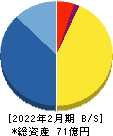 ランド 貸借対照表 2022年2月期 ランド 貸借対照表 2022年2月期