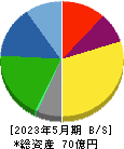 川崎地質 貸借対照表 2023年5月期