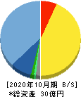 ビーアンドピー 貸借対照表 2020年10月期 ビーアンドピー 貸借対照表 2020年10月期
