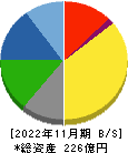 ヤマトインターナショナル 貸借対照表 2022年11月期