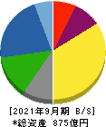 新日本電工 貸借対照表 2021年9月期
