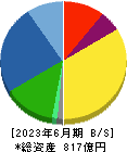 ヨネックス 貸借対照表 2023年6月期