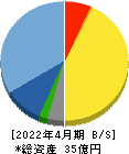 セルソース 貸借対照表 2022年4月期