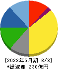 ヤマトインターナショナル 貸借対照表 2023年5月期