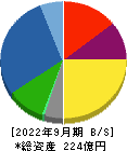 日本アビオニクス 貸借対照表 2022年9月期