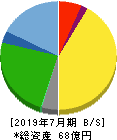 日本スキー場開発 貸借対照表 2019年7月期 日本スキー場開発 貸借対照表 2019年7月期